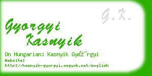 gyorgyi kasnyik business card